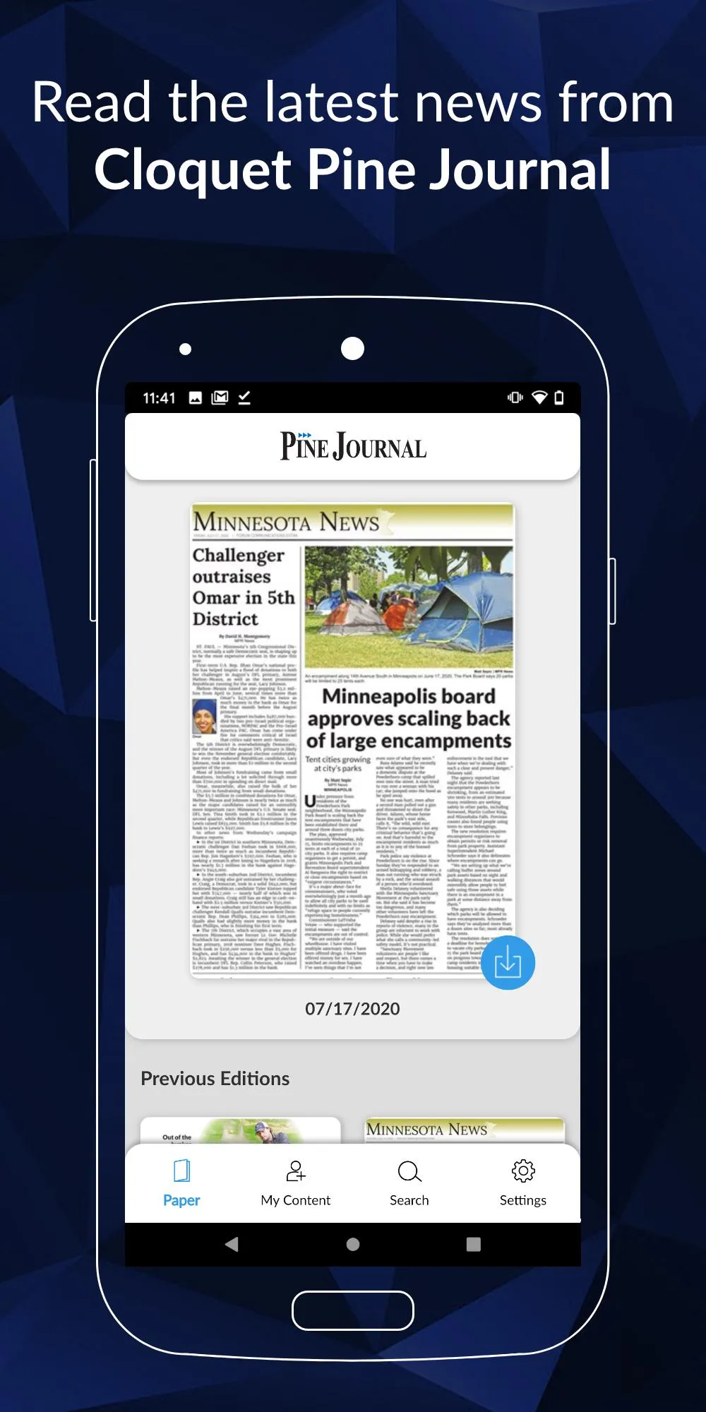 Cloquet Pine Journal E-paper | Indus Appstore | Screenshot