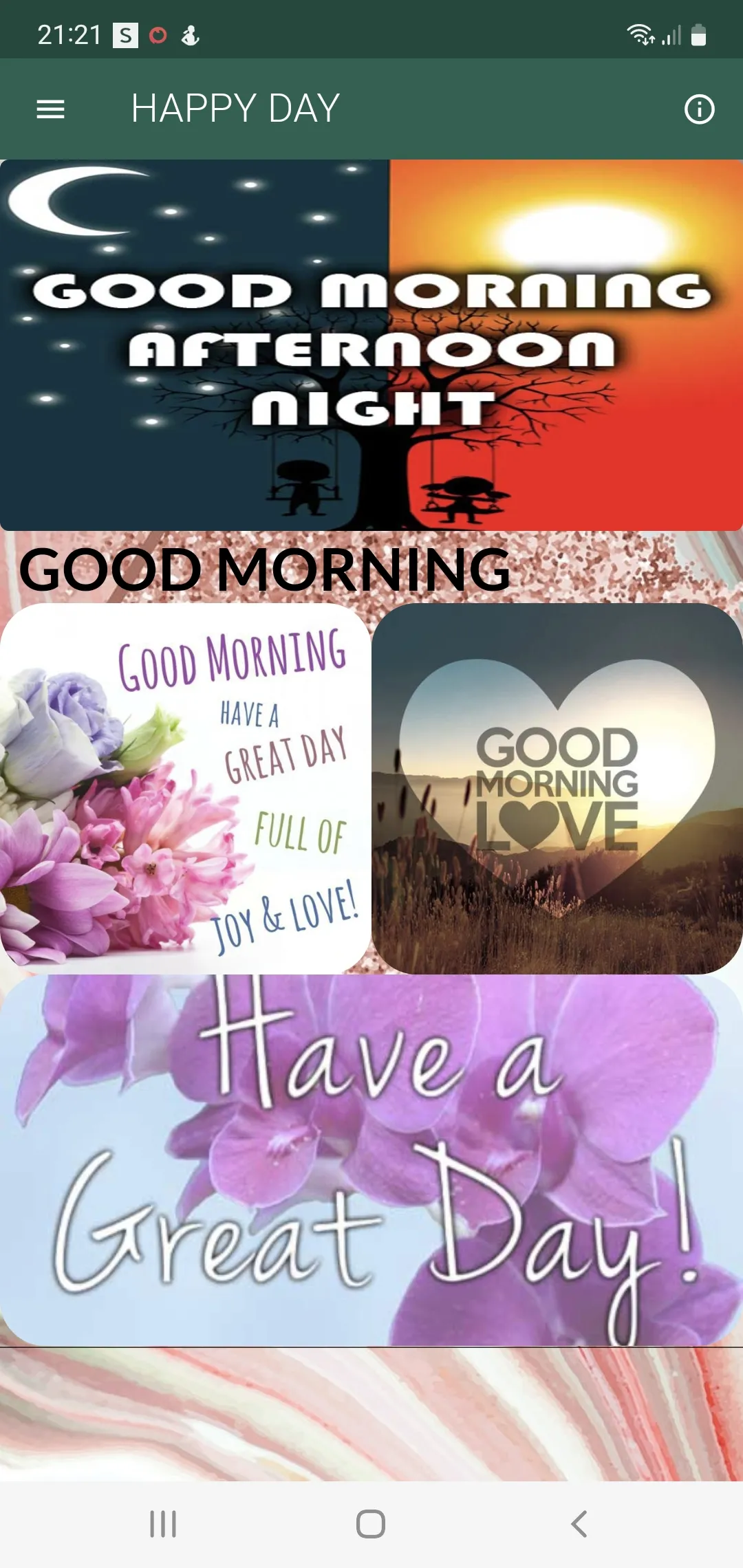 HAPPY MORNING AFTERNOON NIGHT | Indus Appstore | Screenshot