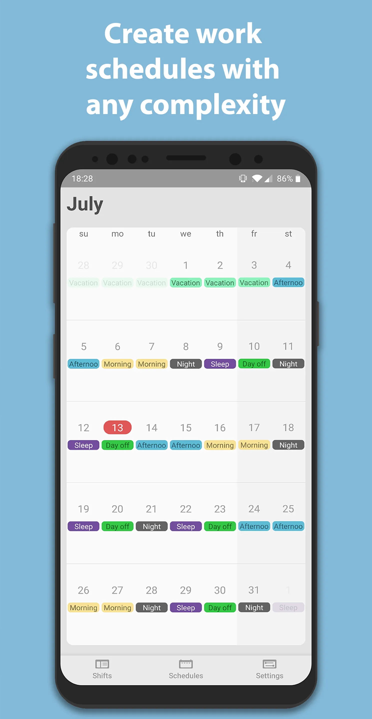 Simple Shift - work schedule | Indus Appstore | Screenshot