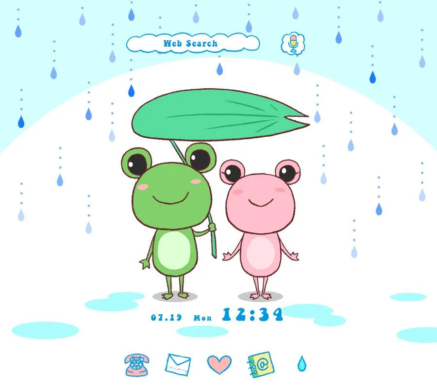 Frog Couple Theme +HOME | Indus Appstore | Screenshot