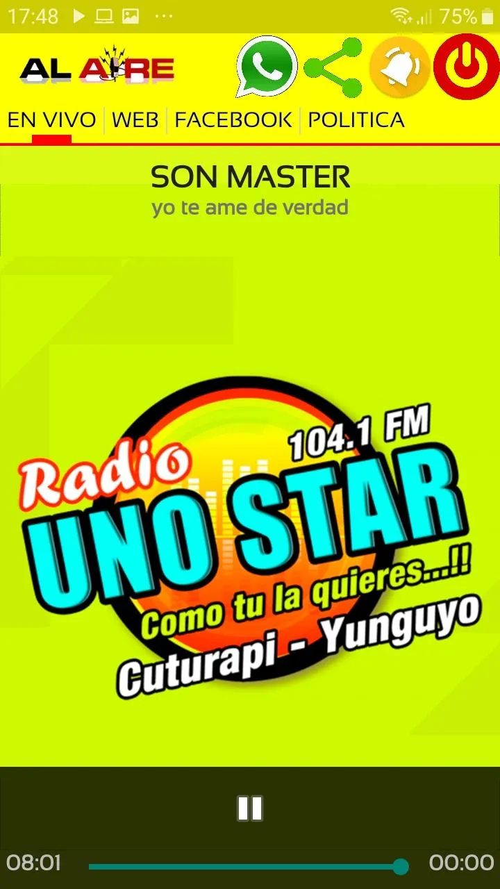 RADIO UNO STAR CUTURAPI 104.1  | Indus Appstore | Screenshot