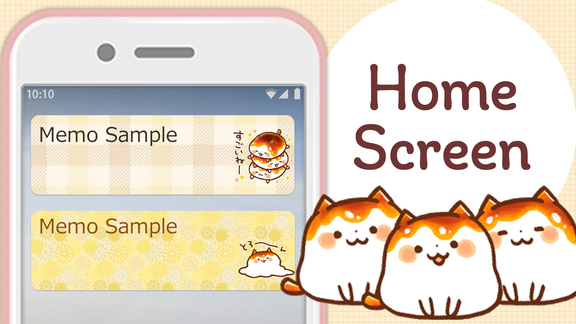 Sticky Note Mitarashi Nyanko | Indus Appstore | Screenshot