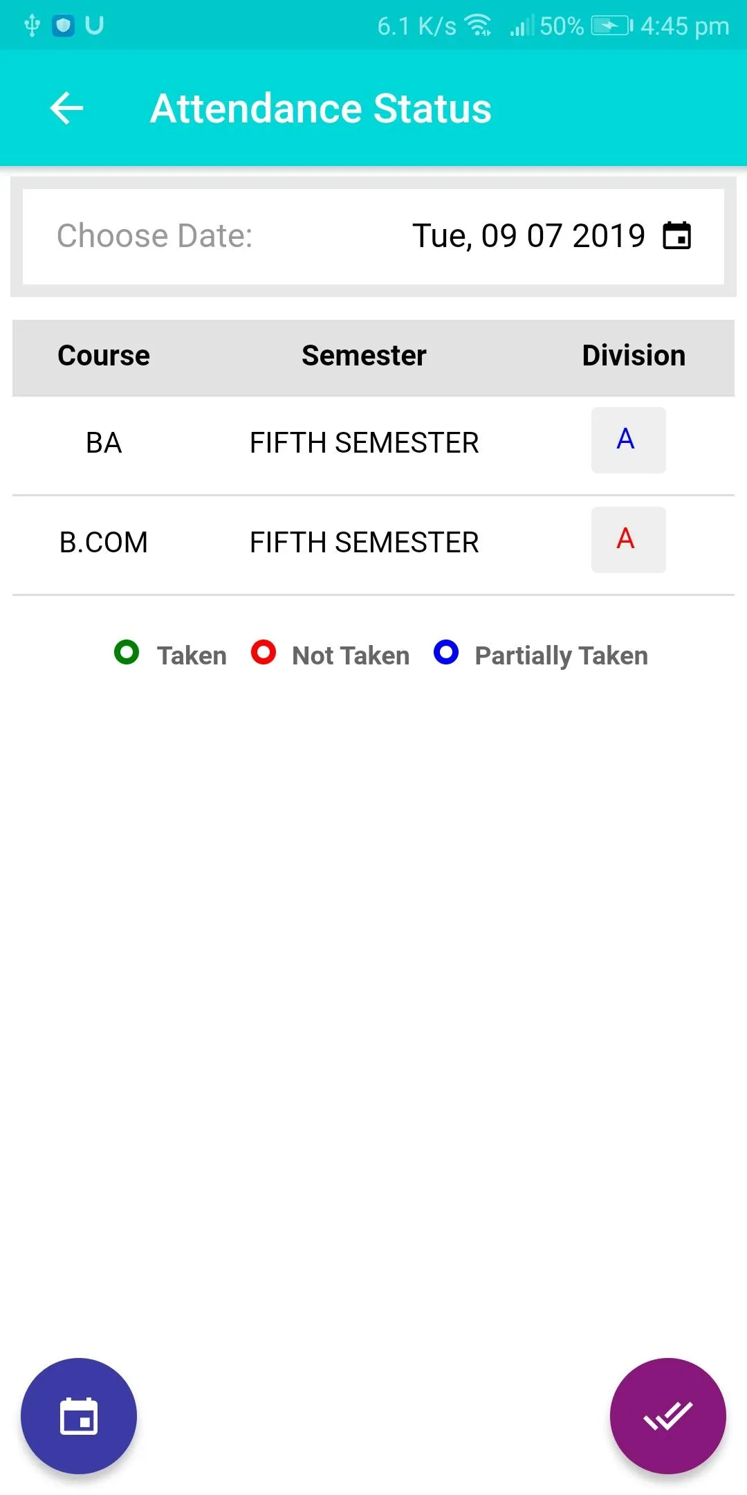 College Attendance | Indus Appstore | Screenshot