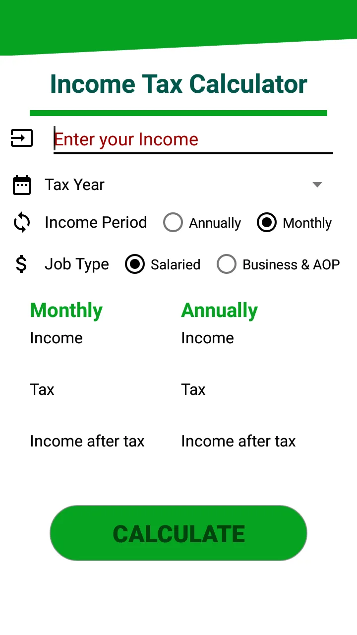 Income Tax Calculator Pakistan | Indus Appstore | Screenshot