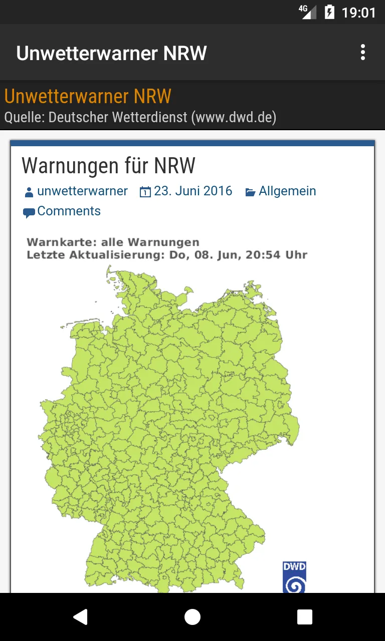 Unwetterwarner | Indus Appstore | Screenshot