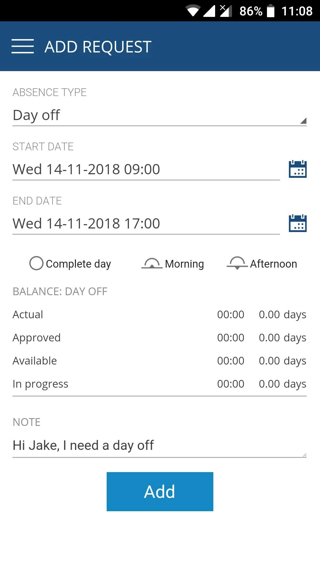 Absence Planner | Indus Appstore | Screenshot