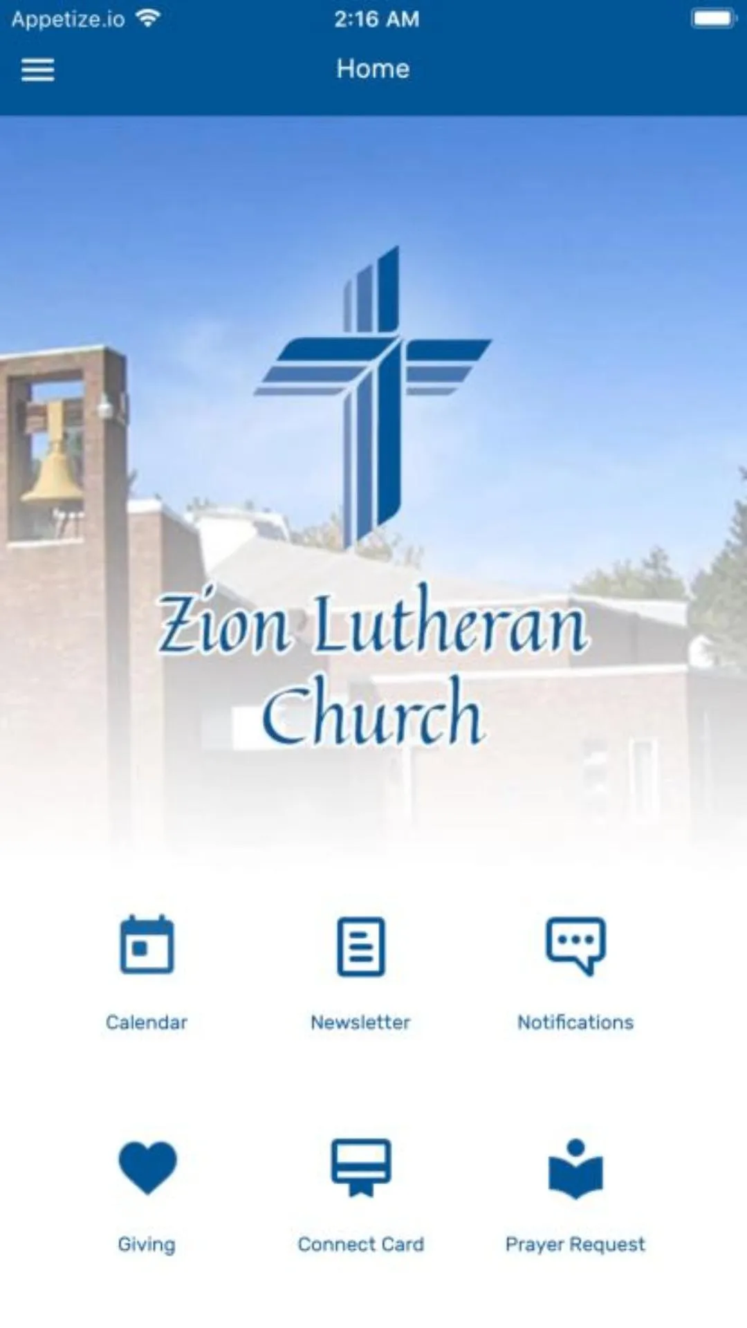 Zion Lutheran Church Ashland | Indus Appstore | Screenshot