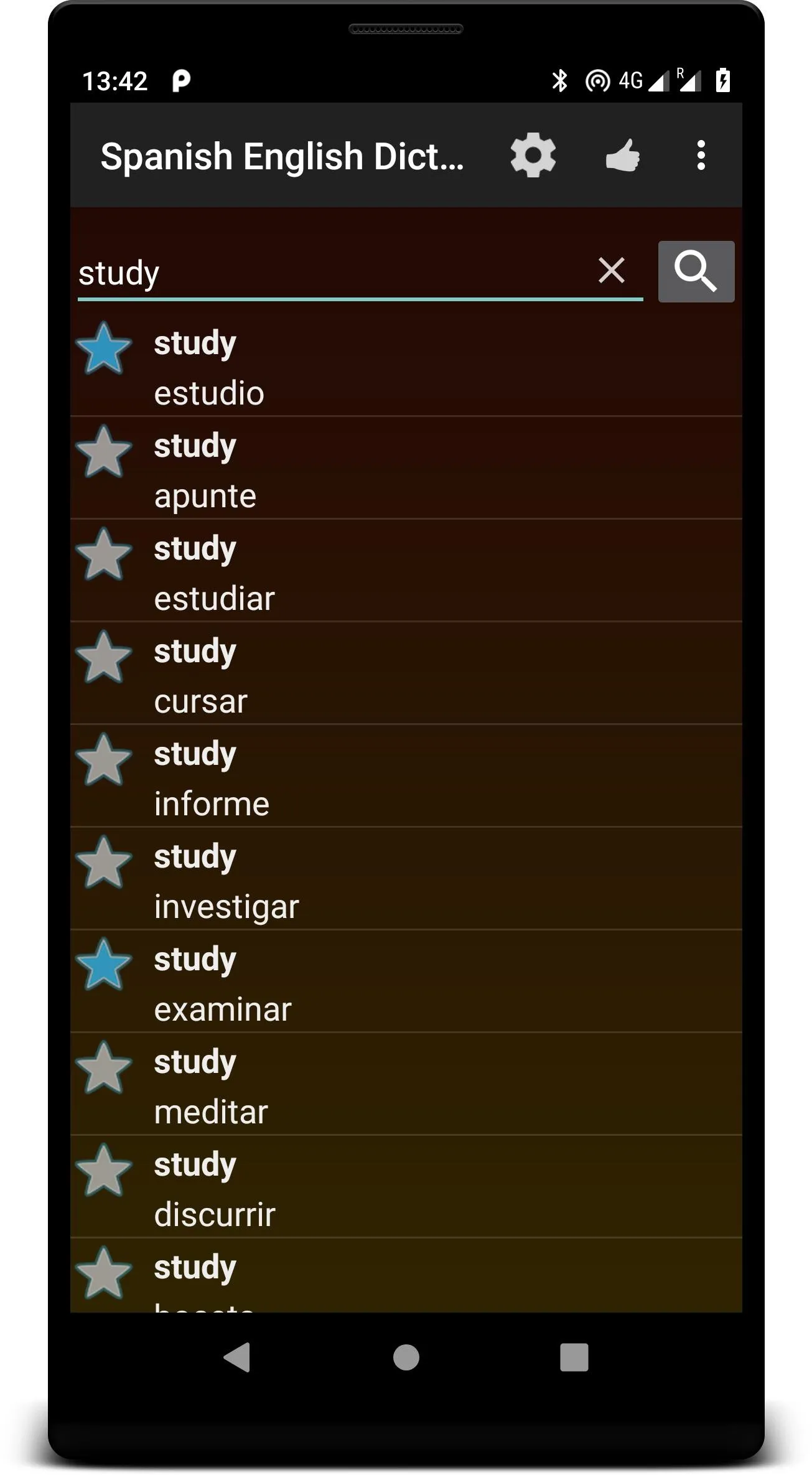 Spanish English Dictionary OFF | Indus Appstore | Screenshot