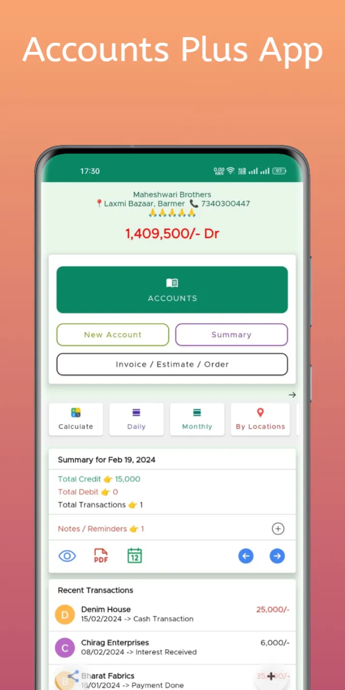 Accounts Plus - Ledger Book | Indus Appstore | Screenshot