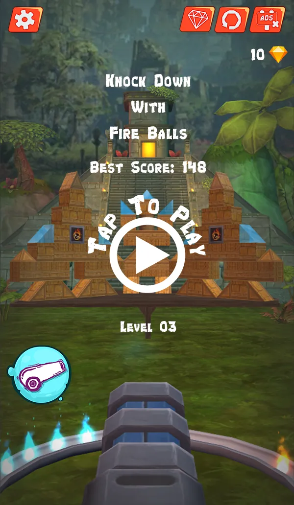 Knock Down With Fire Balls | Indus Appstore | Screenshot