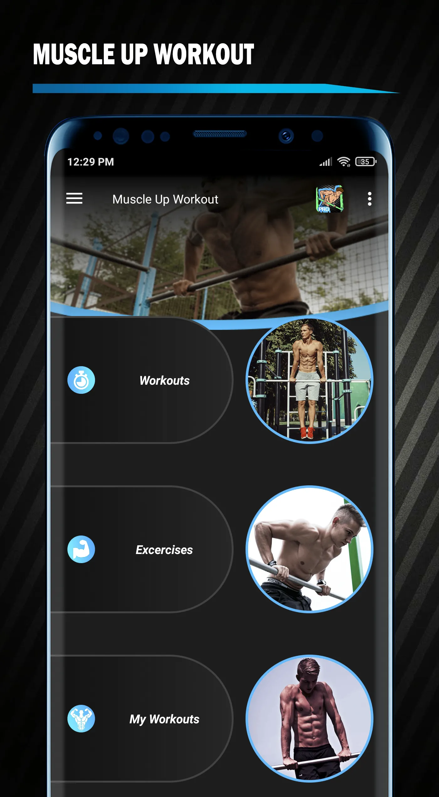 Muscle Up Progression Exercice | Indus Appstore | Screenshot