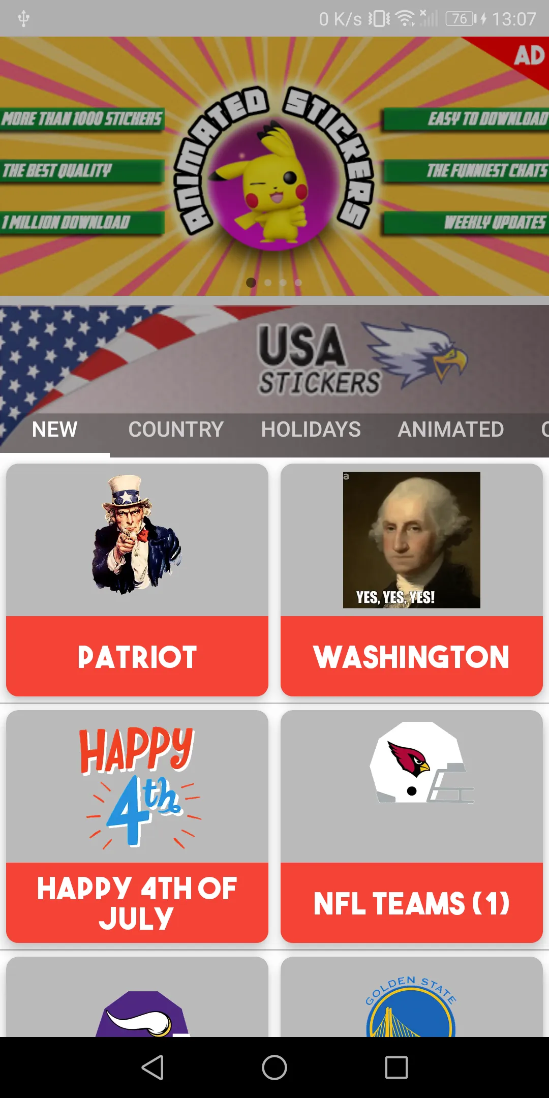 USA Stickers for WhatsApp | Indus Appstore | Screenshot