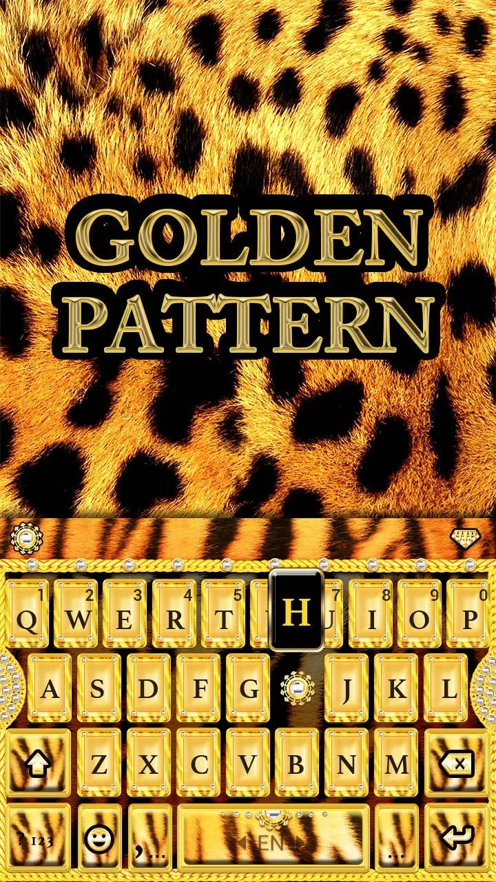 Golden Pattern Kika Keyboard | Indus Appstore | Screenshot