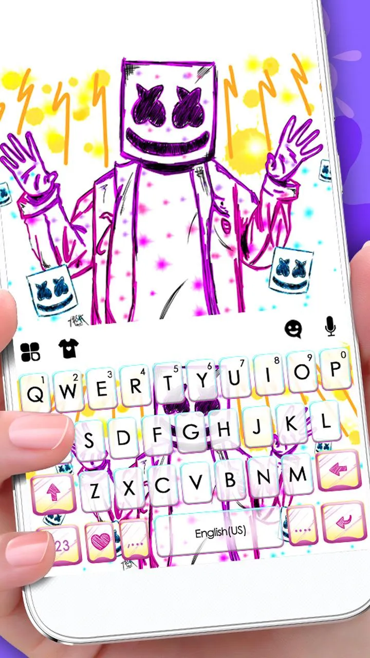 Doodle Cool Dj Keyboard Theme | Indus Appstore | Screenshot