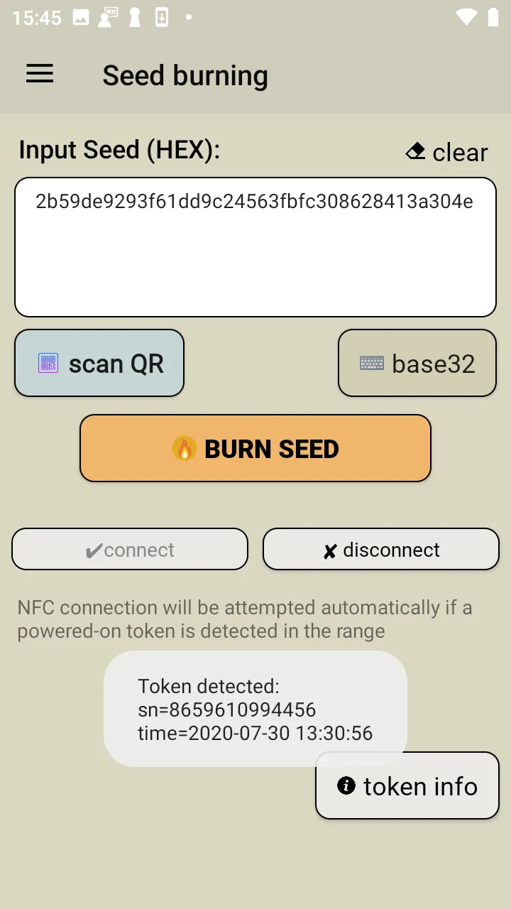 TOKEN2 NFC Burner 2 | Indus Appstore | Screenshot