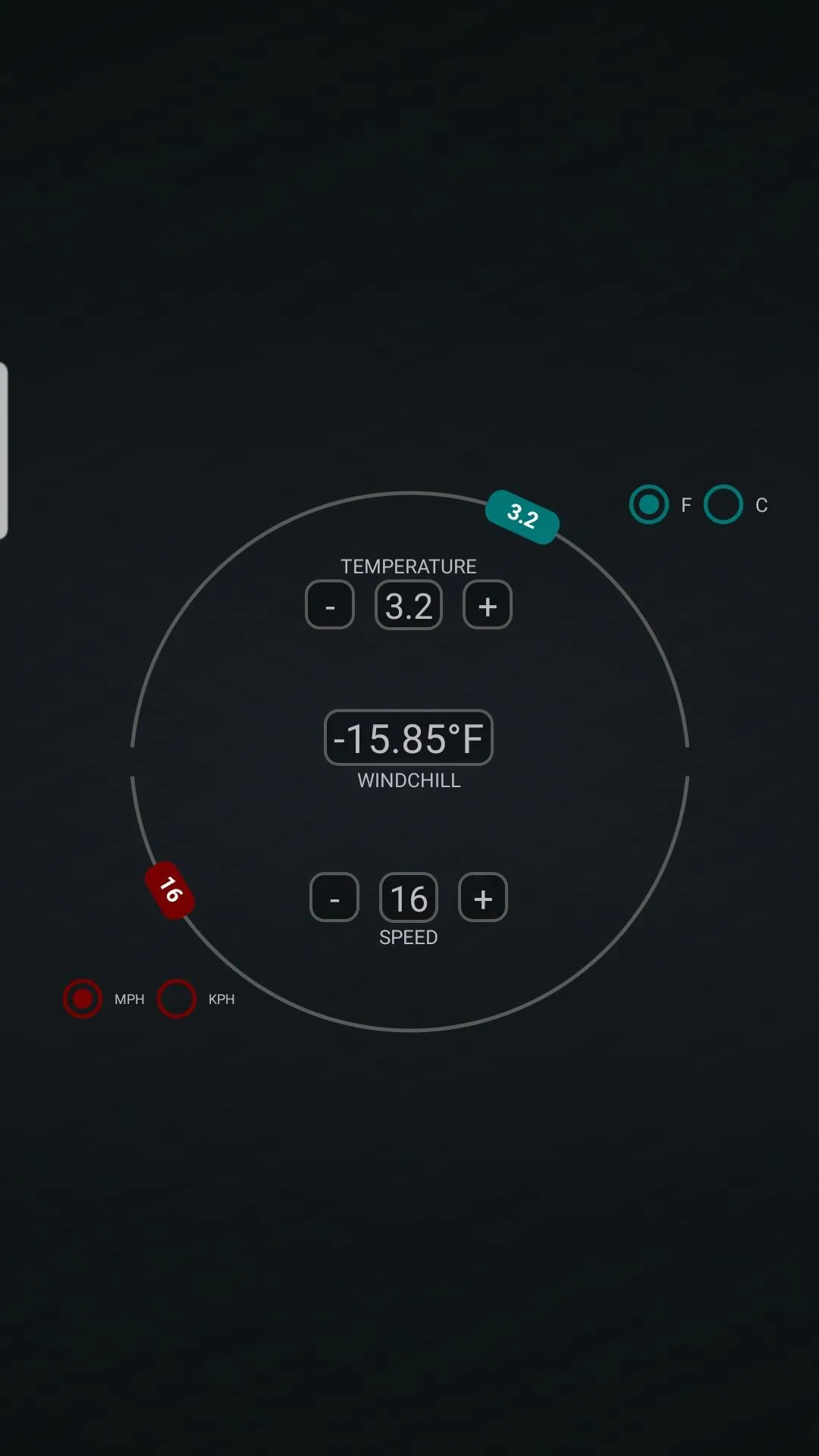 Windchill Calculator | Indus Appstore | Screenshot