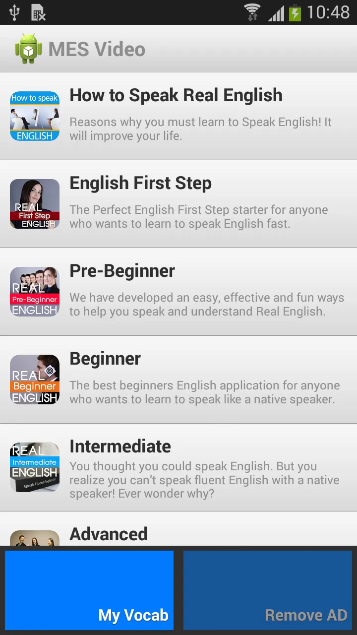 Real English Video Lessons | Indus Appstore | Screenshot