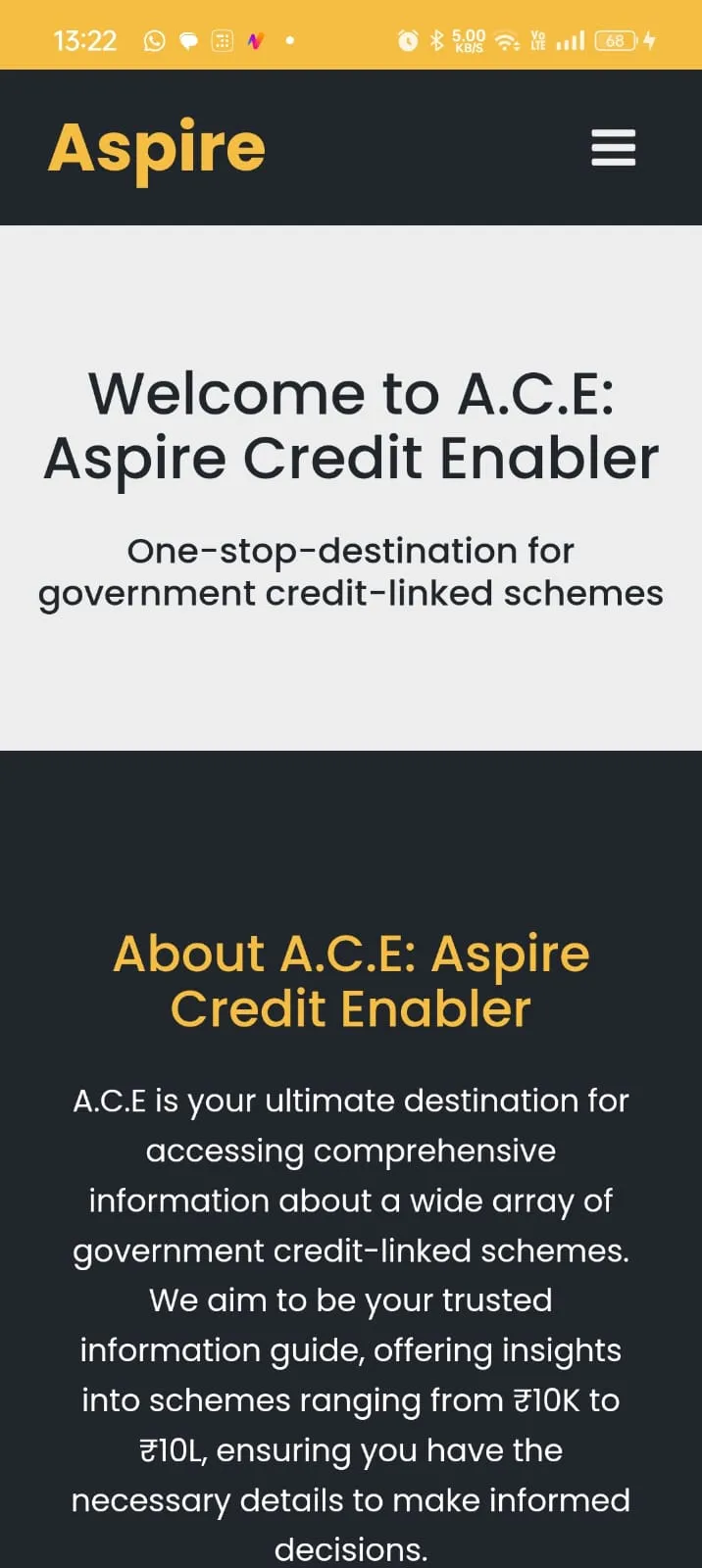 A.C.E: Aspire Credit Enabler | Indus Appstore | Screenshot