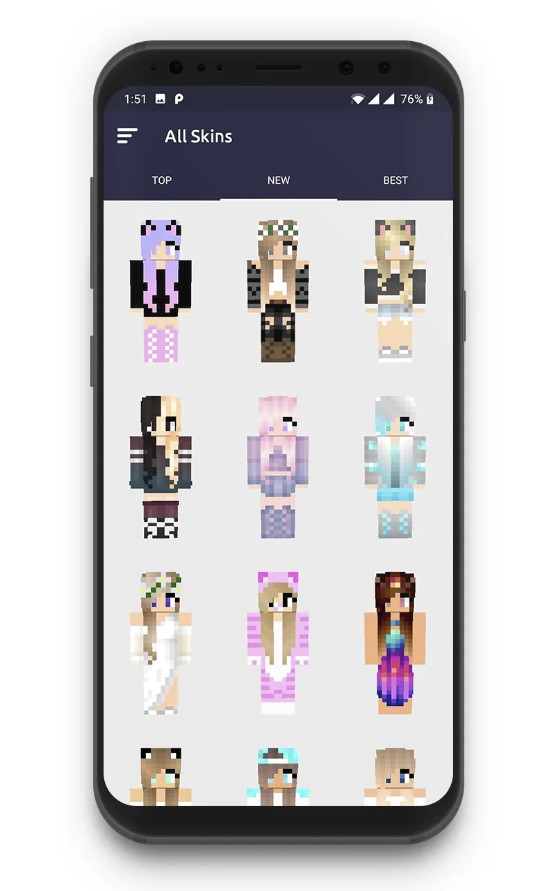 Cute Girls Skins | Indus Appstore | Screenshot