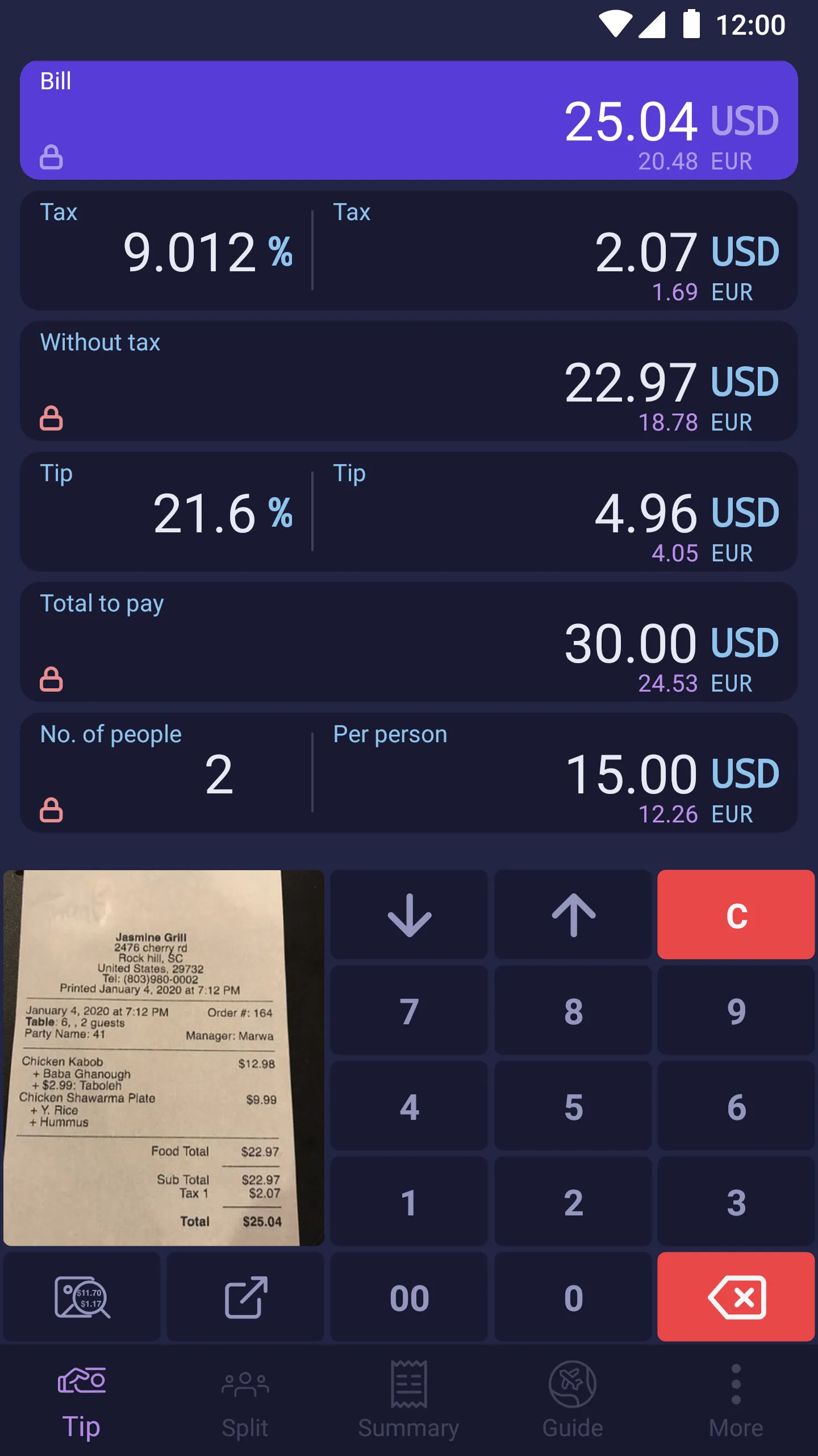 Ultimate Tip Calculator | Indus Appstore | Screenshot