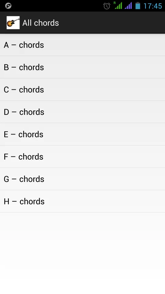 All chords | Indus Appstore | Screenshot