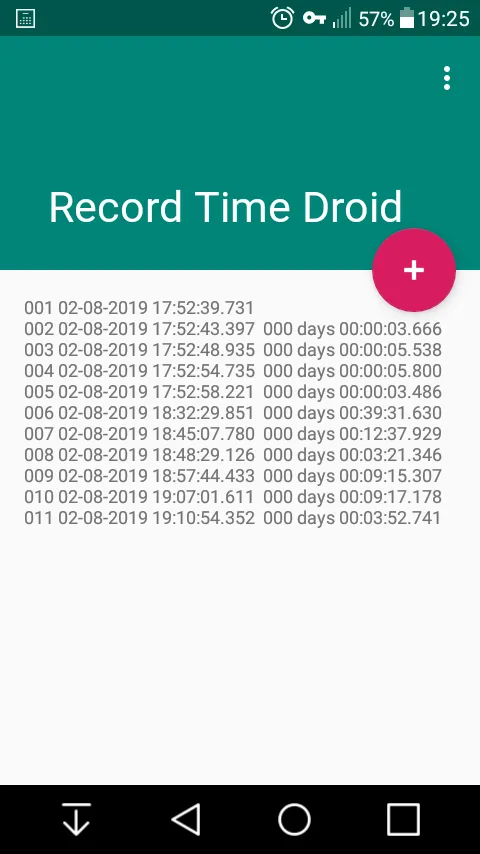 Record Time Droid | Indus Appstore | Screenshot