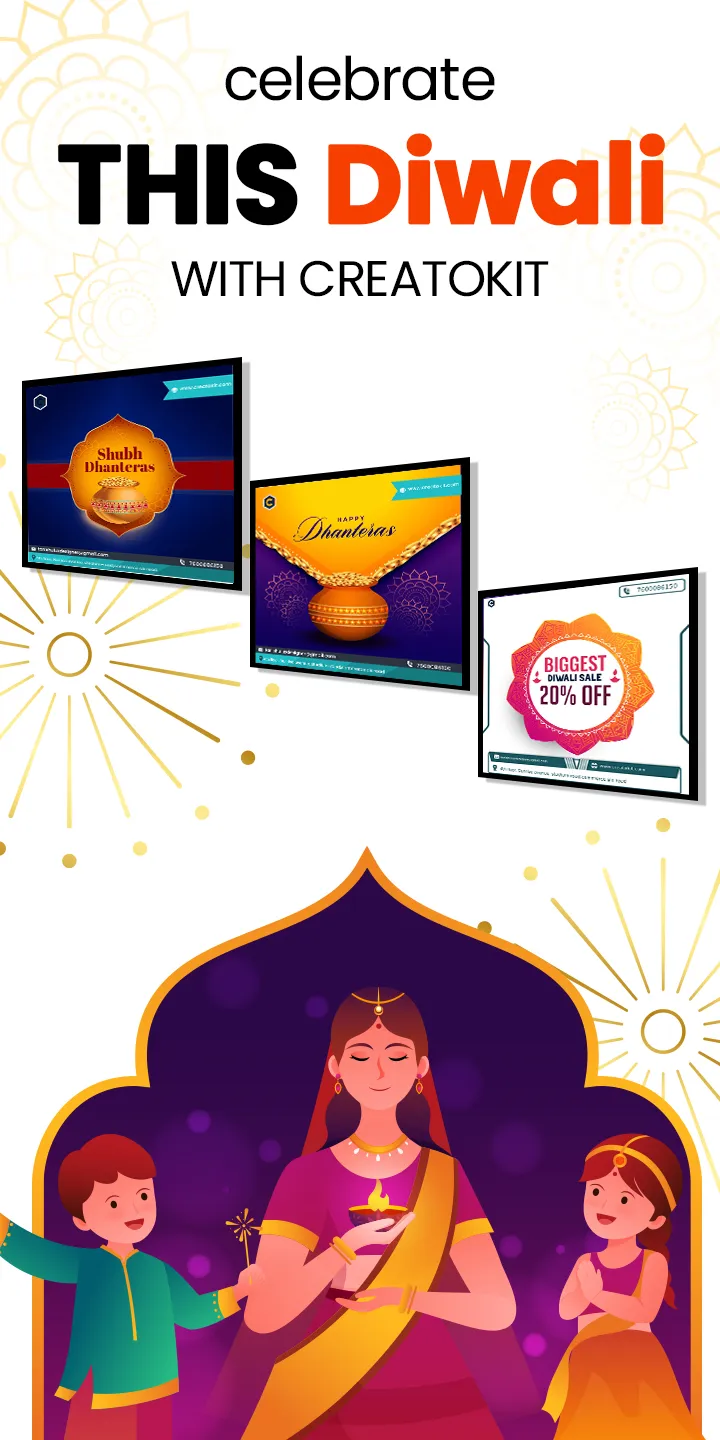 Diwali Poster/Video Maker App | Indus Appstore | Screenshot