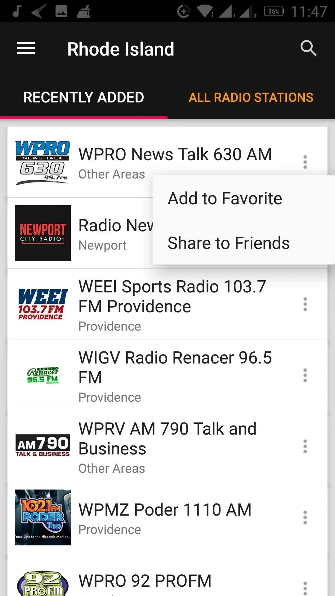 Rhode Island Radio Stations | Indus Appstore | Screenshot