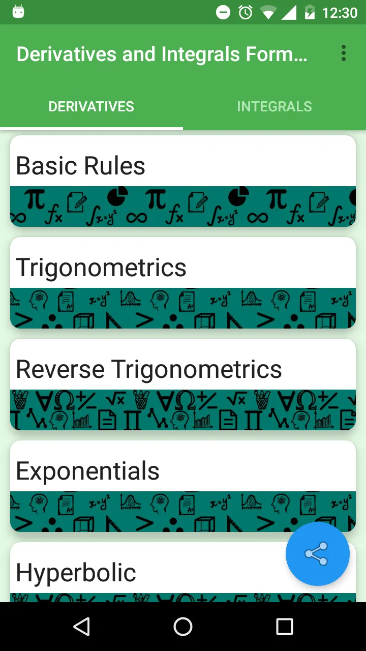 Derivative - Integral Formulas | Indus Appstore | Screenshot