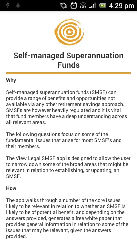 View Legal SMSF | Indus Appstore | Screenshot