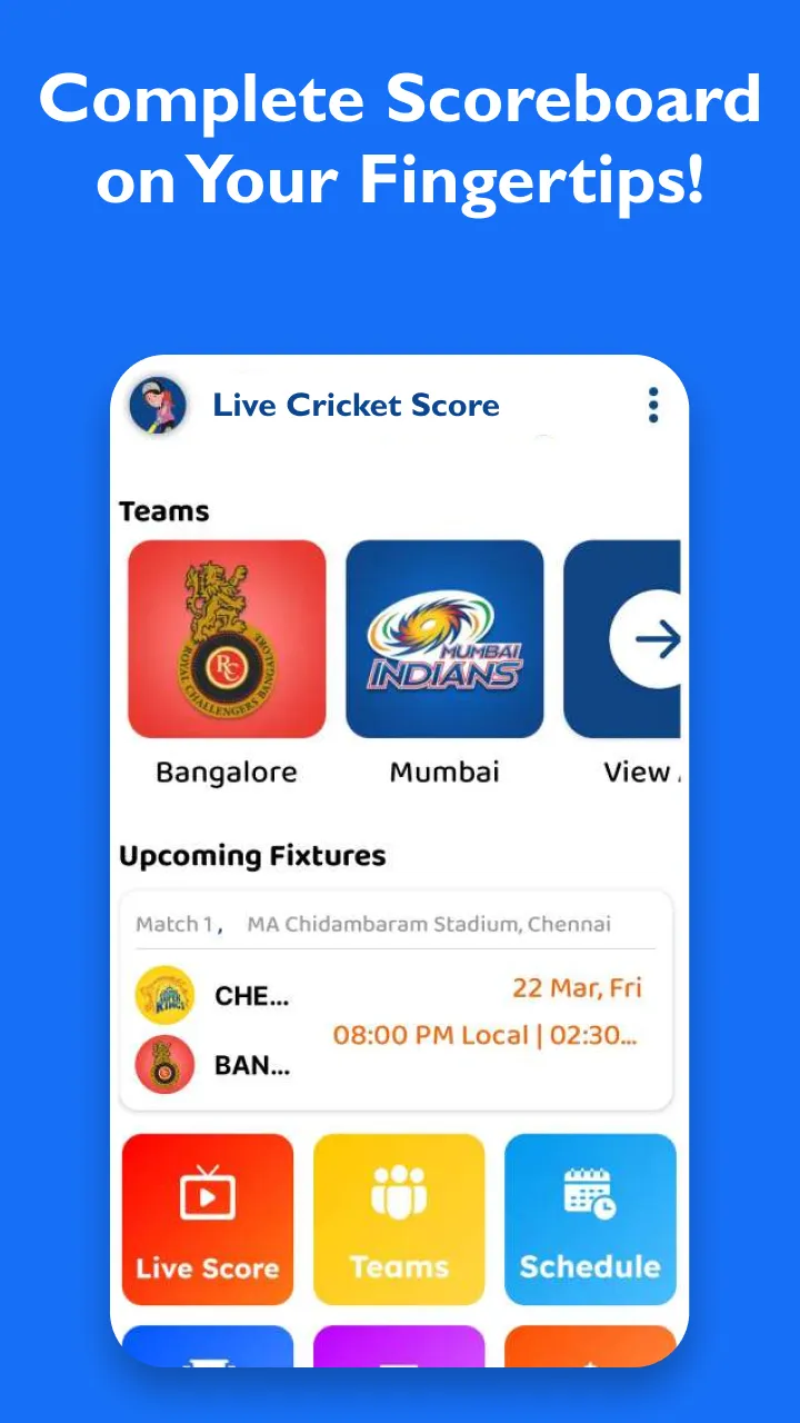 Live Cricket TV HD-Live Score | Indus Appstore | Screenshot