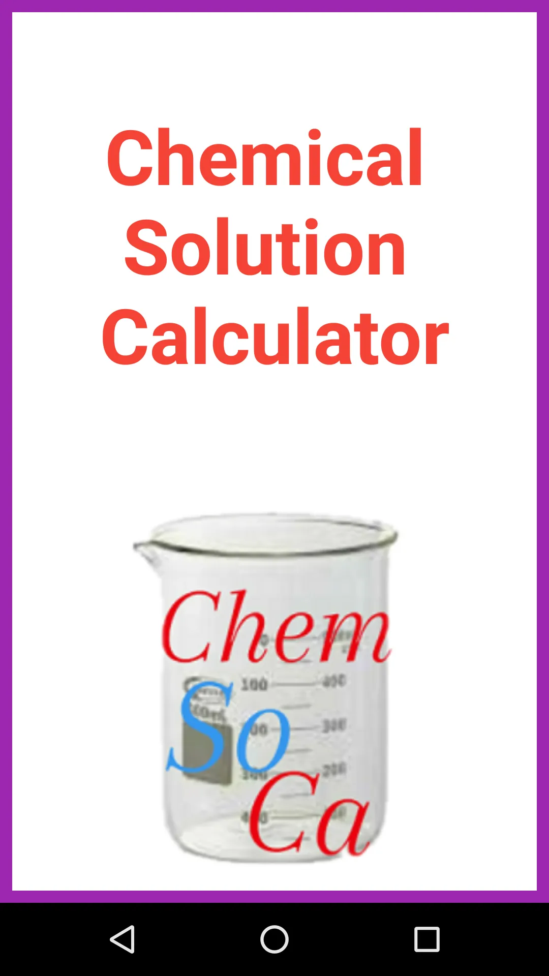 Chemical Solution Calculator | Indus Appstore | Screenshot