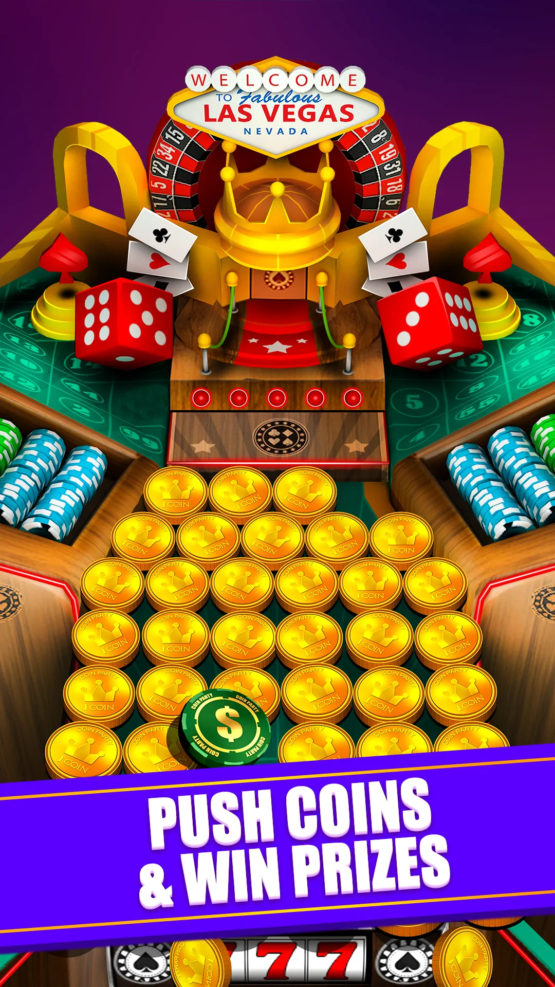 Casino Vegas Coin Party Dozer | Indus Appstore | Screenshot