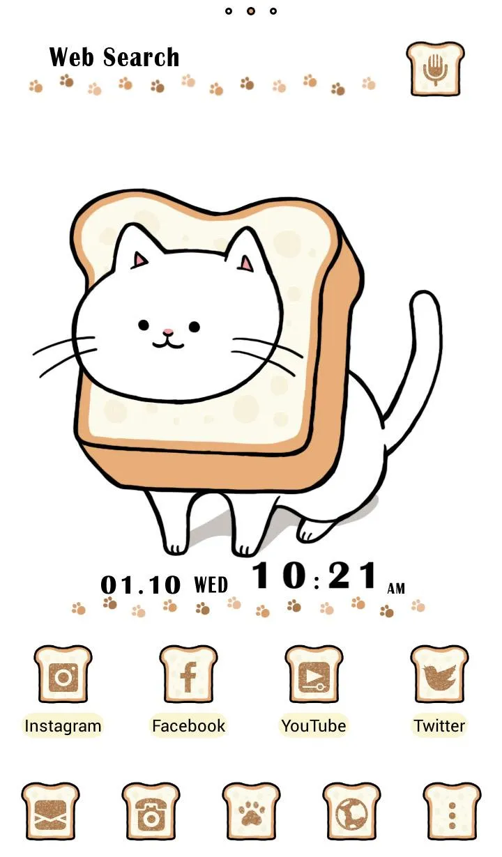 Cute Wallpaper Bread Cat Theme | Indus Appstore | Screenshot