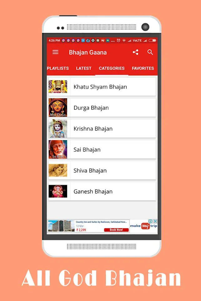 Bhajan Gaana-Krishna, Hanuman, Khatu Shyam, Shiva | Indus Appstore | Screenshot