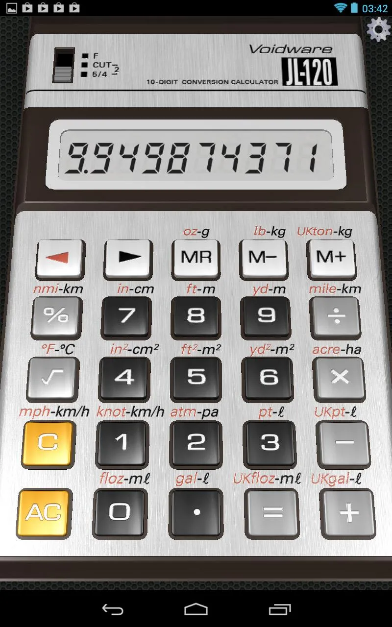 3D Conversion Calculator | Indus Appstore | Screenshot