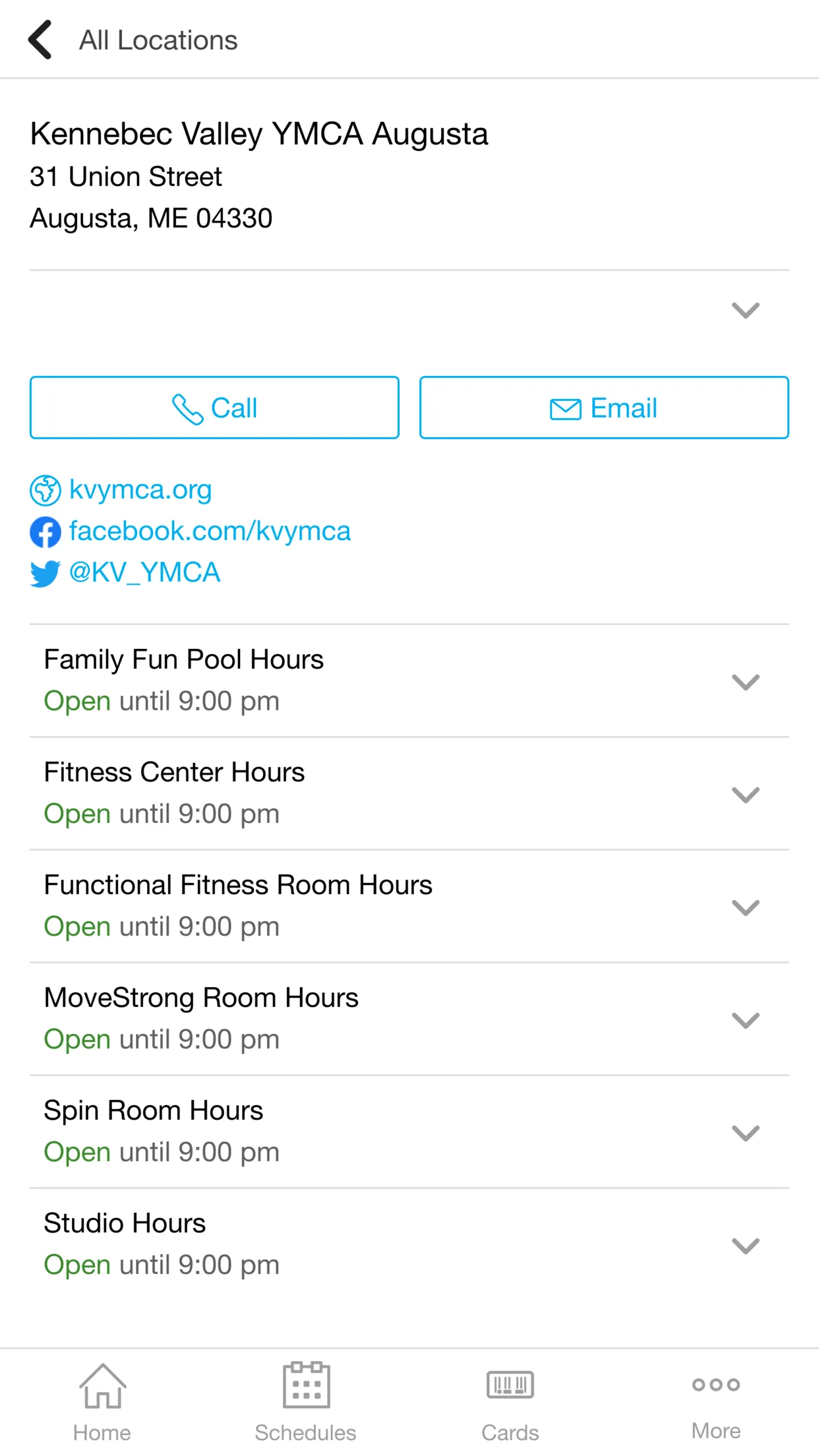 Kennebec Valley YMCA | Indus Appstore | Screenshot