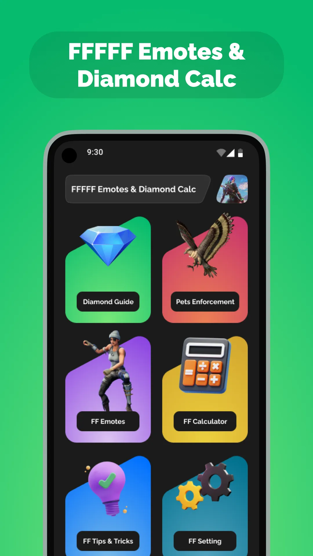 FFFFF Emotes & Diamond Calc | Indus Appstore | Screenshot