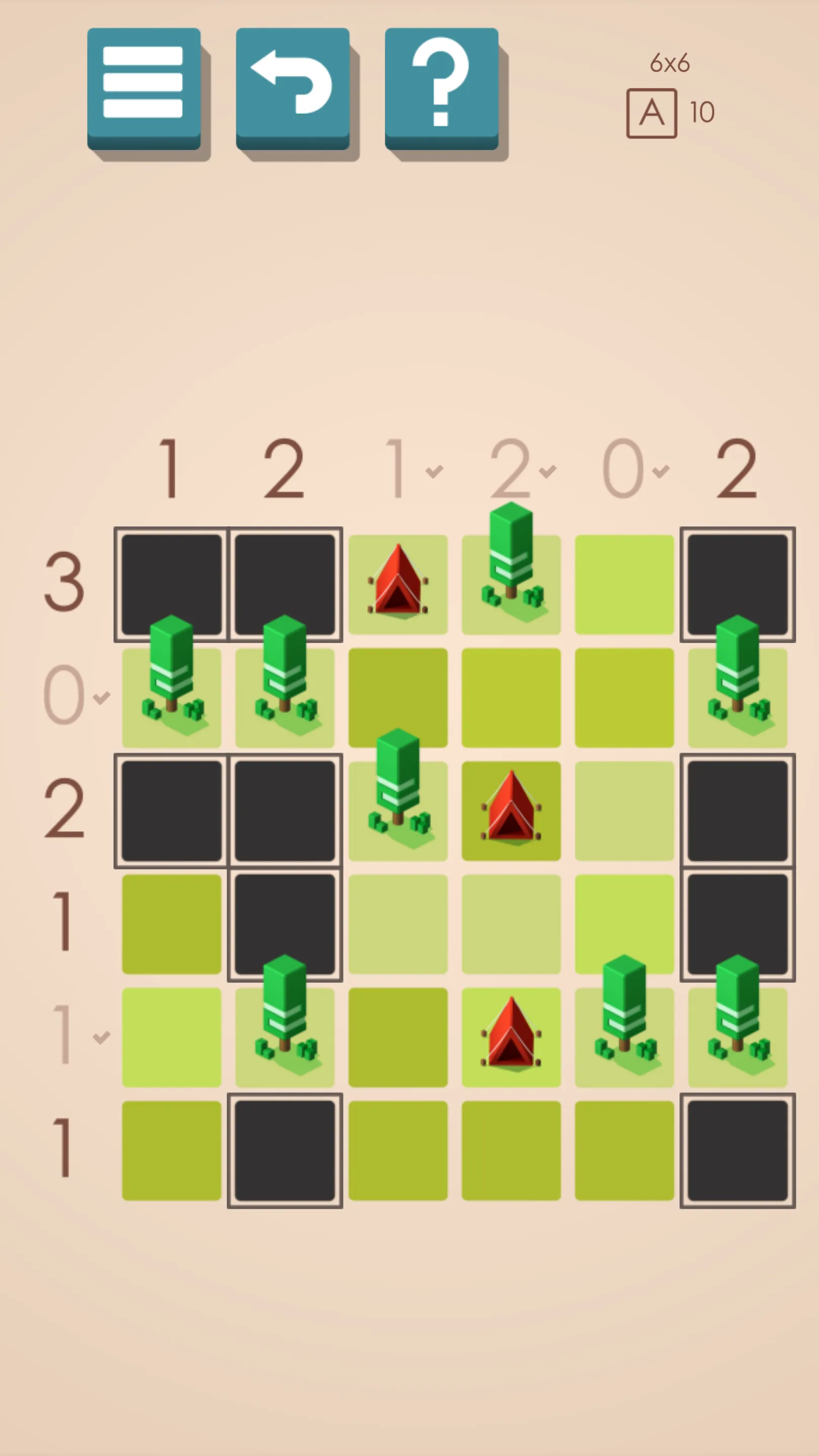 Tents and Trees Puzzles | Indus Appstore | Screenshot