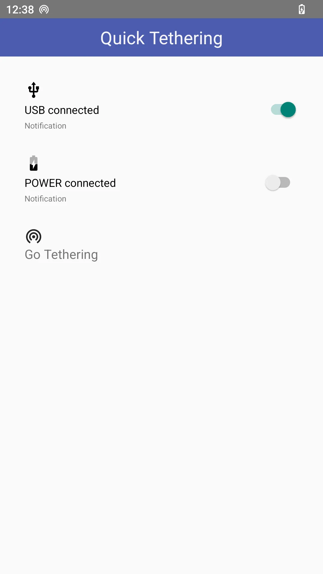 Quick USB Tethering Wifi | Indus Appstore | Screenshot