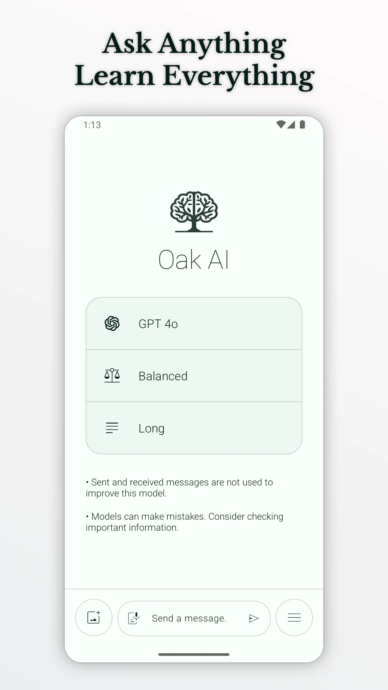 Oak AI - Chat AI on Wear OS | Indus Appstore | Screenshot