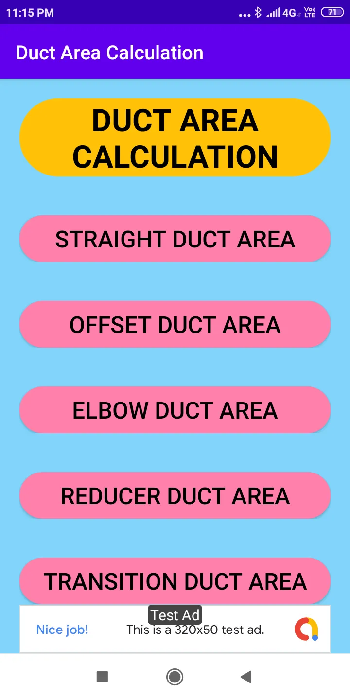 Duct Area Calculator | Indus Appstore | Screenshot