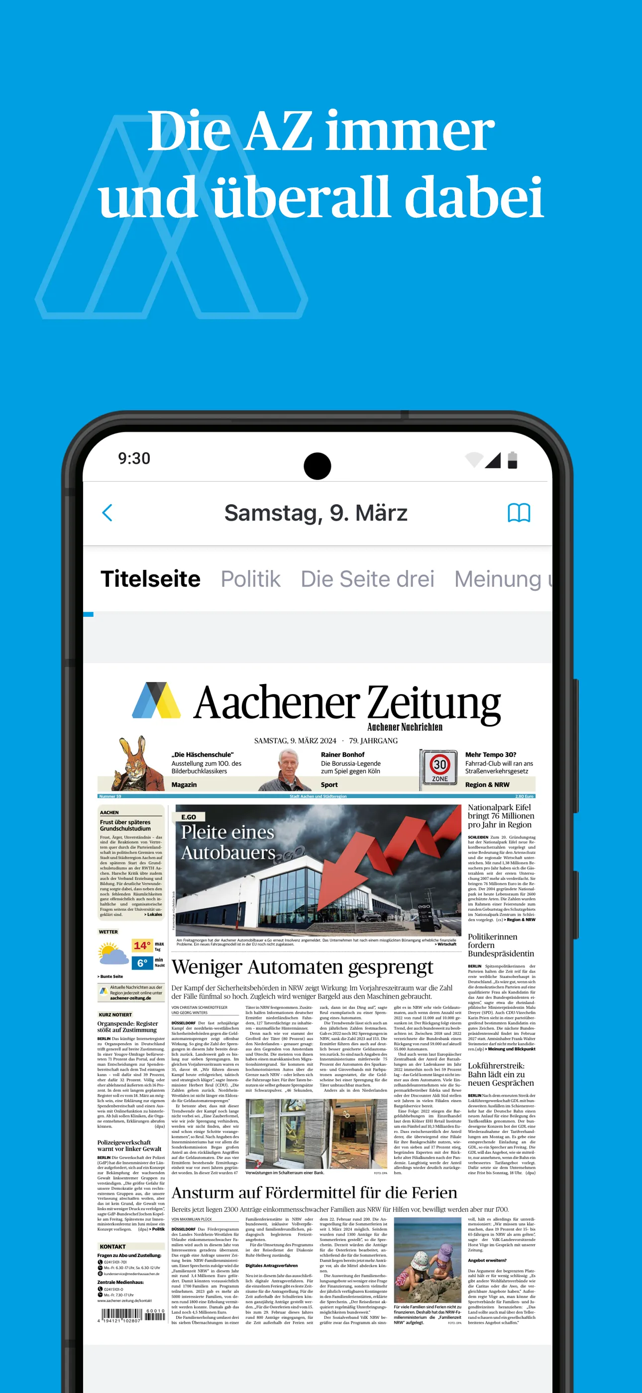 Aachener Zeitung E-Paper | Indus Appstore | Screenshot