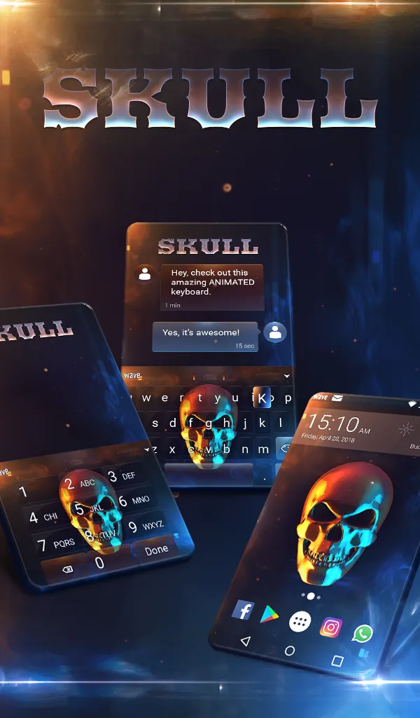 Skull Keyboard & Wallpaper | Indus Appstore | Screenshot