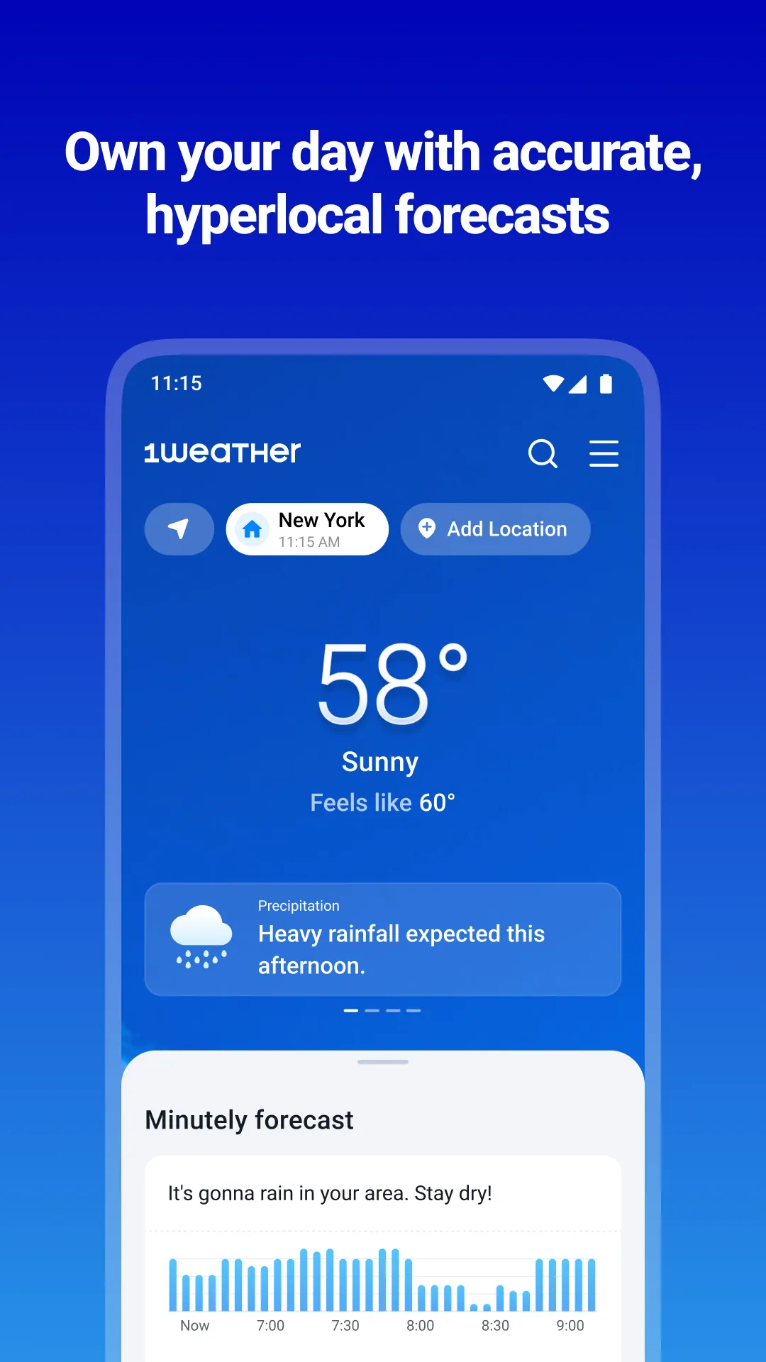 1Weather: Forecast & Radar | Indus Appstore | Screenshot