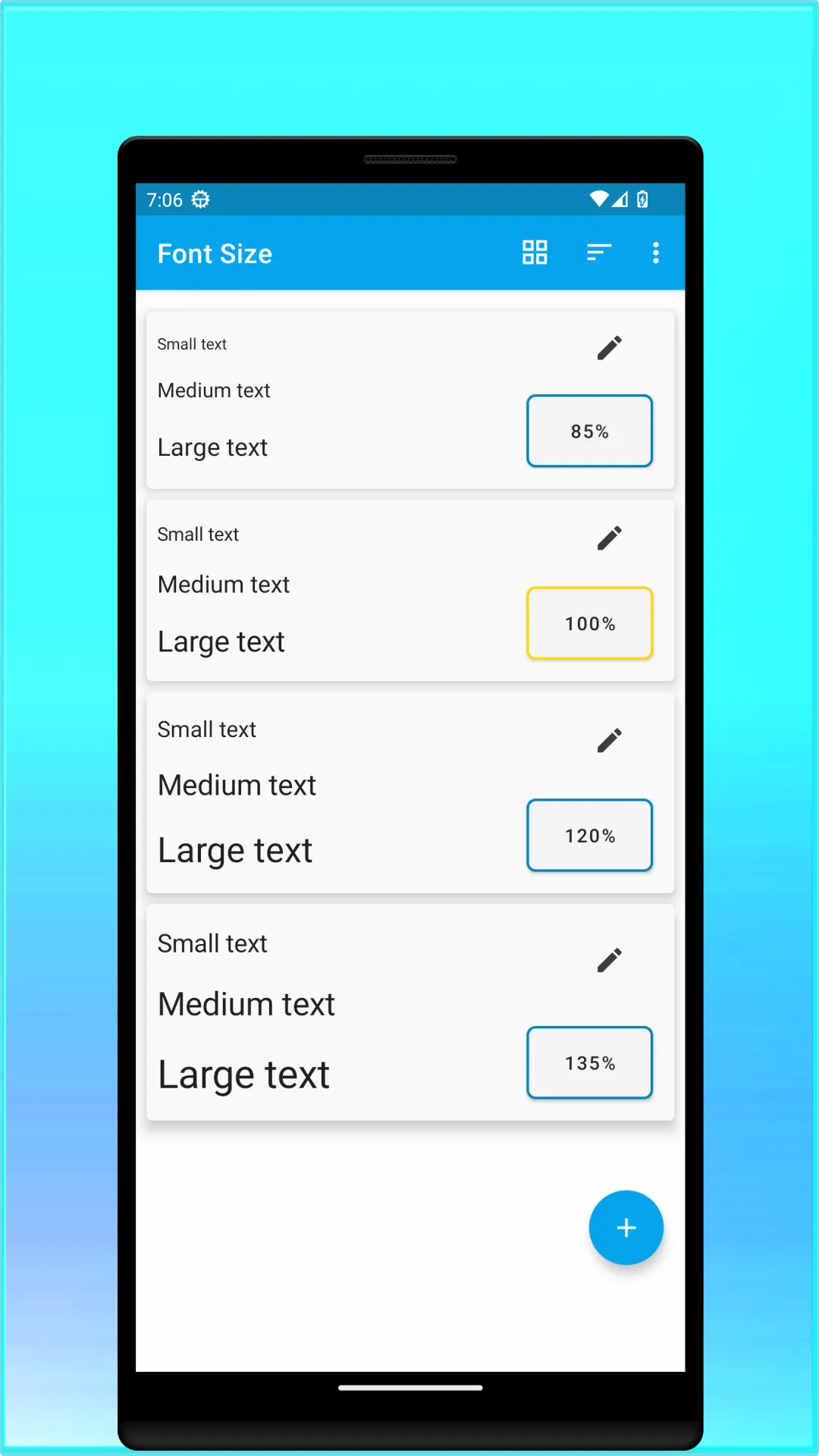 Font Size | Indus Appstore | Screenshot