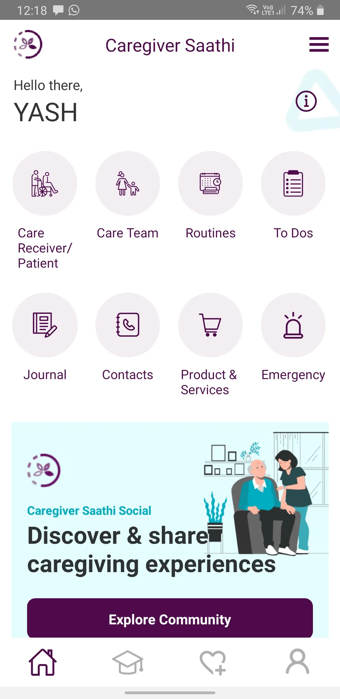 Caregiver Saathi | Indus Appstore | Screenshot