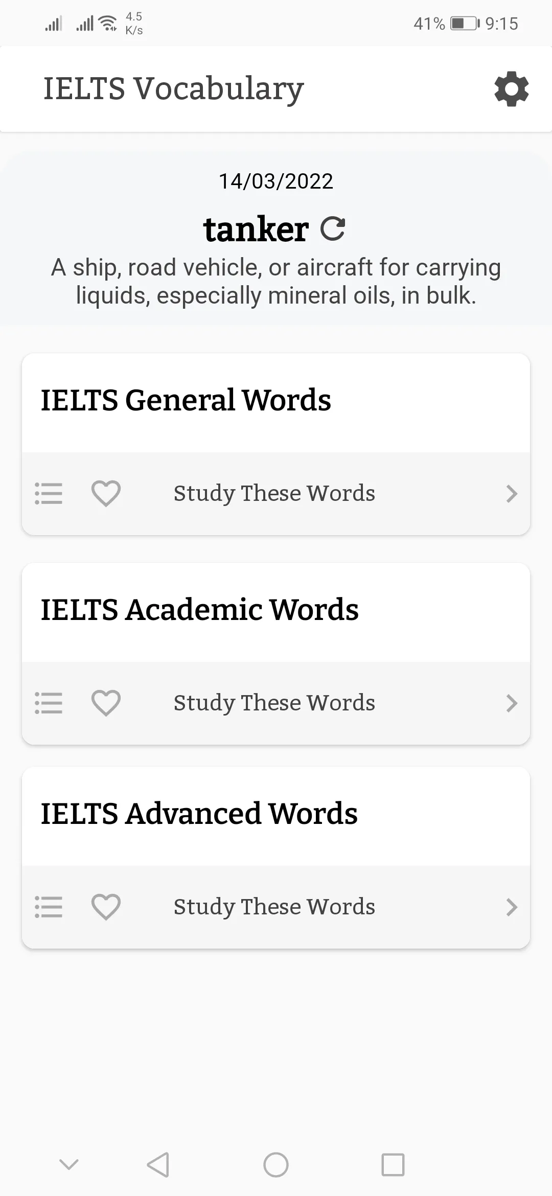 IELTS Vocabulary Learn & Test | Indus Appstore | Screenshot