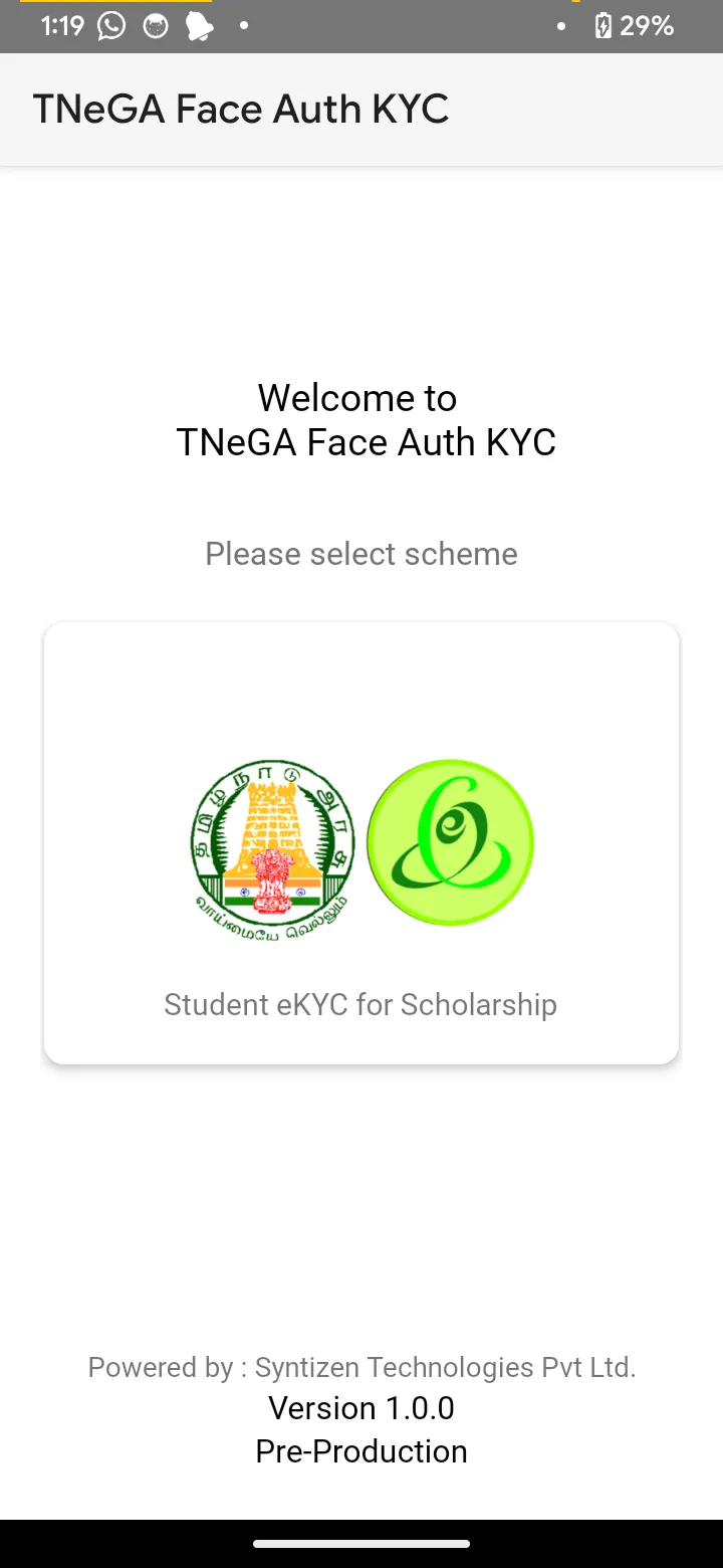 TNeGA Face Auth KYC App | Indus Appstore | Screenshot