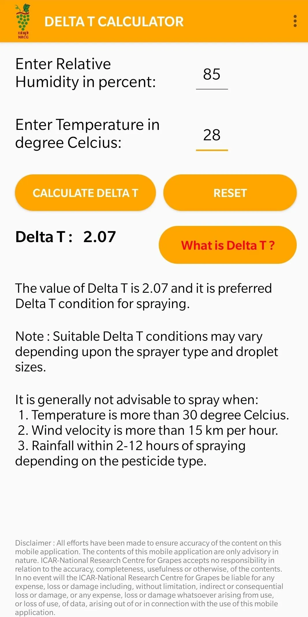 Delta T Calculator | Indus Appstore | Screenshot